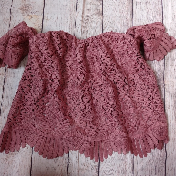 Lovers + Friends Mauve Embroidery Blouse - Picture 3 of 8